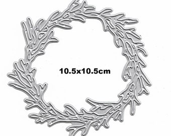 Wykrojnik do cięcia metalu w kształcie wieńca na Święto Dziękczynienia, wykrojnik do cięcia papieru, szablon, wykrojniki do scrapbookingu, tworzenie kartek DIY, wykrojnik