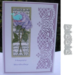Molde de corte de metal de flor de renda, matriz de corte de papel artesanal, estêncil, matrizes de scrapbooking, fabricação de cartão DIY, corte
