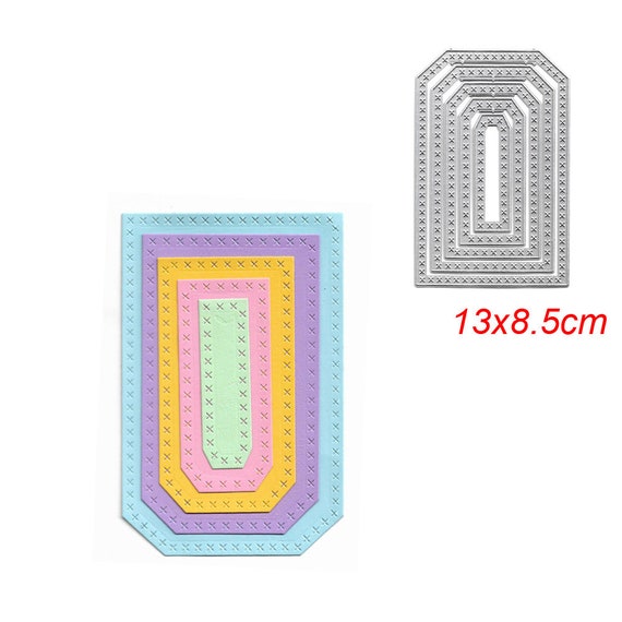 Die Cut Metal Steel Rectangle Frame Hollow Out Cutting Dies Stencil For DIY Scra