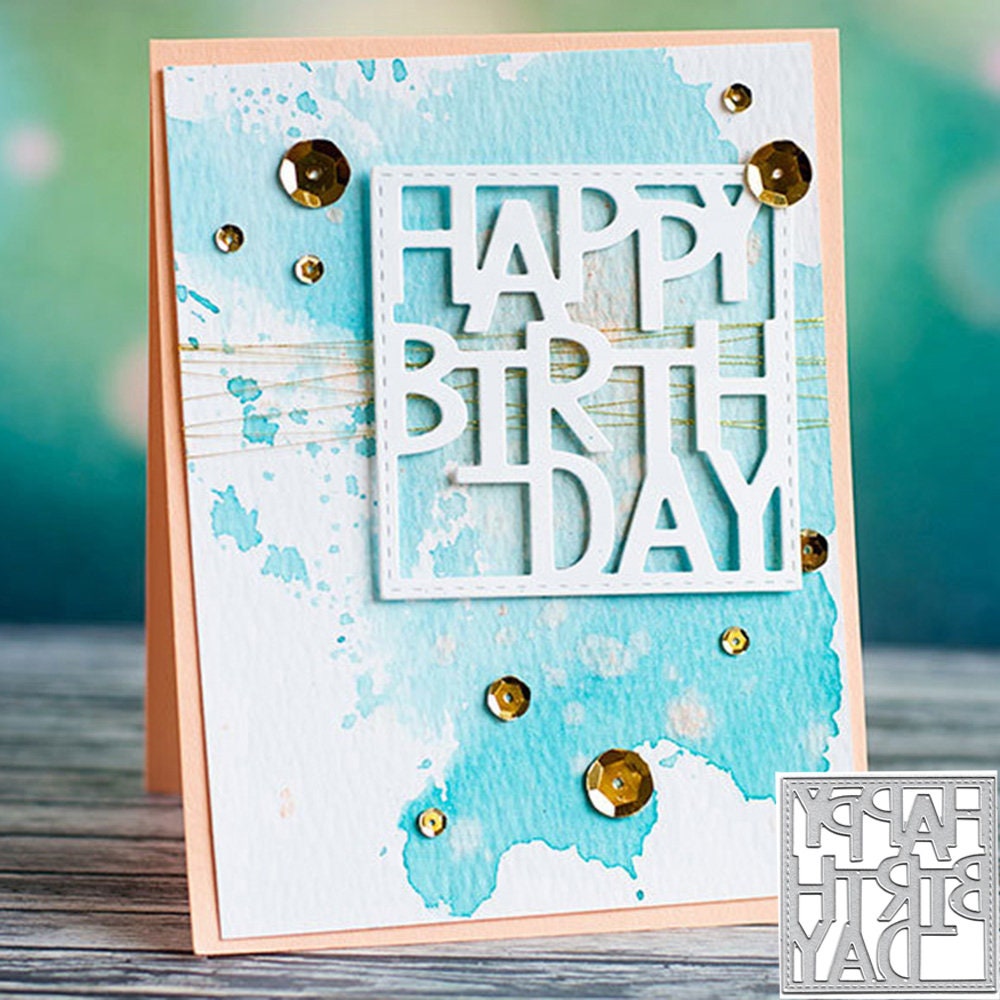 Happy Birthday Alphabet Metal Cutting Dies For Scrapbooking Album Paper Card YR