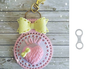 Keychain pendant Metal Cutting Die,Paper Craft Cutting Die, Stencil,Scrapbooking Dies,DIY Card Making,Die Cut