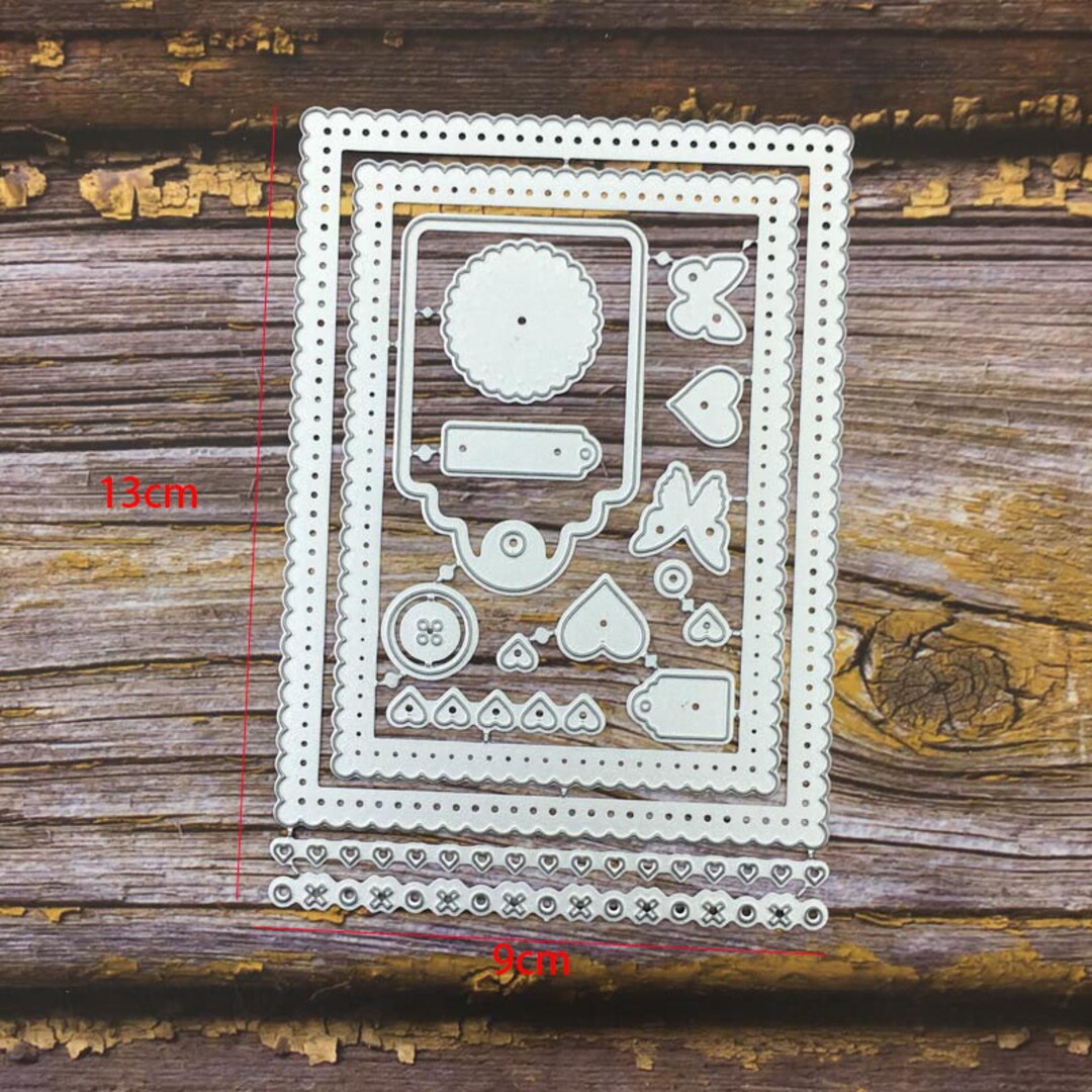 Butterfly Heart Button Frame Metal Cutting Die,lace Edge Cutting Die ...