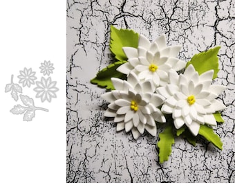 flower Die Set, card making, paper crafting, scrapbooking, die cutting,  steel, stitched edge