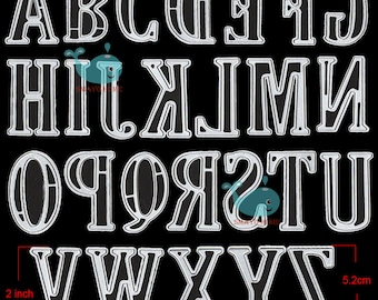 26 Capital Alphabet Metal Dies Letras Corte Troqueles Cortado para bricolaje Scrapbooking Álbum de fotos Gofrado Troqueles Corte Stencils Papel A-Z