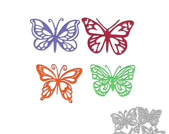 4 szt./partia motyl metalowy wykrojnik, papierowy zestaw wykrojników, szablon, wykrojniki do scrapbookingu, majsterkowanie przy tworzeniu kartek, wykrojnik