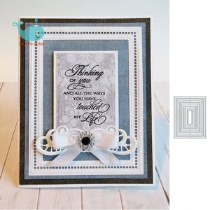 Rechteckige Rahmen Metall schneiden sterben, Papier Handwerk schneiden, Schablone, Scrapbooking stirbt, DIY-Karte machen, sterben geschnitten