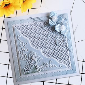 Gird Frame Flower Metal Cutting Die,Paper Craft Cutting Die, Stencil,Scrapbooking Dies,DIY Card Making,Die Cut