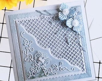 Gird Frame Flower Metal Cutting Die,Paper Craft Cutting Die, Stencil,Scrapbooking Dies,DIY Card Making,Die Cut