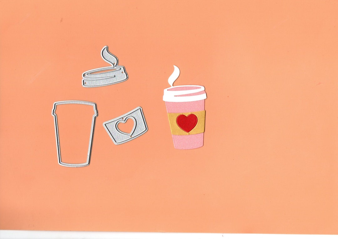 Coffee Cup Metal Cutting Die,paper Craft Cutting Die, Stencil ...