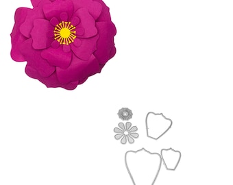 Bodhi2000® Fustella Metallica Per Goffratura - Forma Fiore, 10x7 Cm, Per Scrapbooking E Biglietti Fai-da-Te