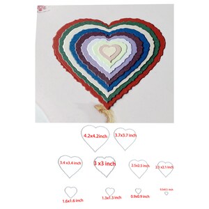 Stampo da taglio in metallo a cuore strappato, stampo da taglio artigianale di carta, stencil, stampi per scrapbooking, produzione di carte fai-da-te, taglio dello stampo