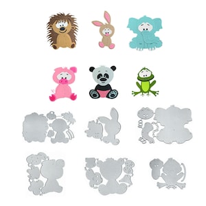 6pcs animals Metal Cutting Die,Paper Craft Cutting Die, Stencil,Scrapbooking Dies,DIY Card Making,Die Cut