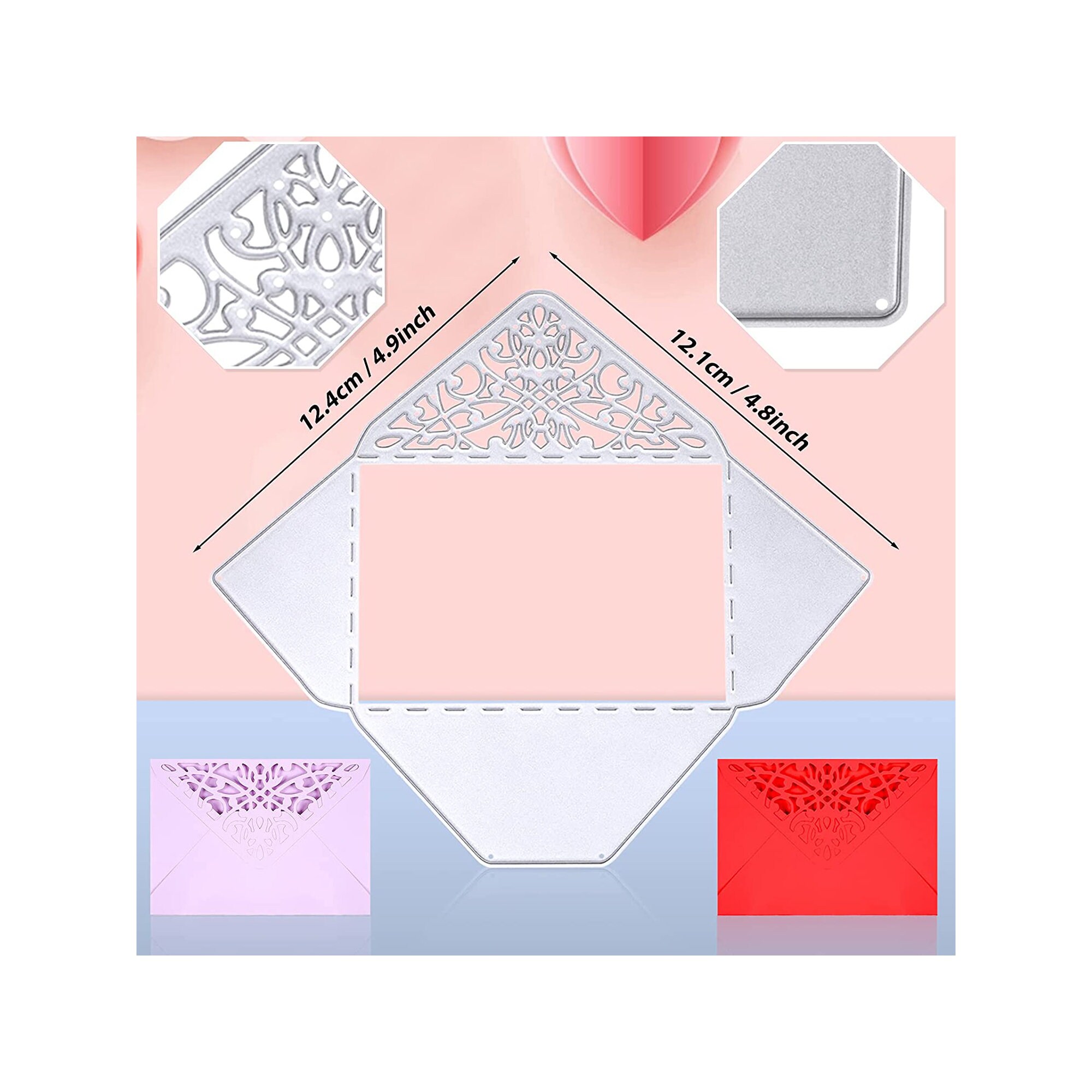 5 Pezzi Fustelle Fiori 3D Fustella Fiore in Metallo Fustelle per Scrapbooking Stampi Metallo