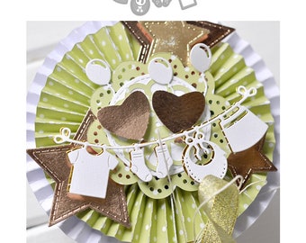 Craft metal cutting dies cut die mold New Baby clothes chain Scrapbook paper craft knife mould blade punch stencils dies