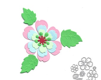 Flower Set Metal Cutting Die,Paper Craft Cutting Die, Stencil,Scrapbooking Dies,DIY Card Making,Die Cut
