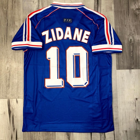 Zidane France 98 World Cup Jersey Mens Retro. Medium. 1998 | Etsy