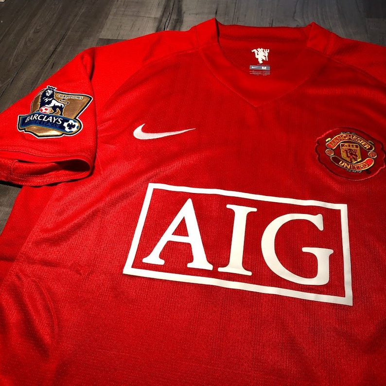 Ronaldo 2008 Manchester United Jersey EPL Patches Medium Short | Etsy