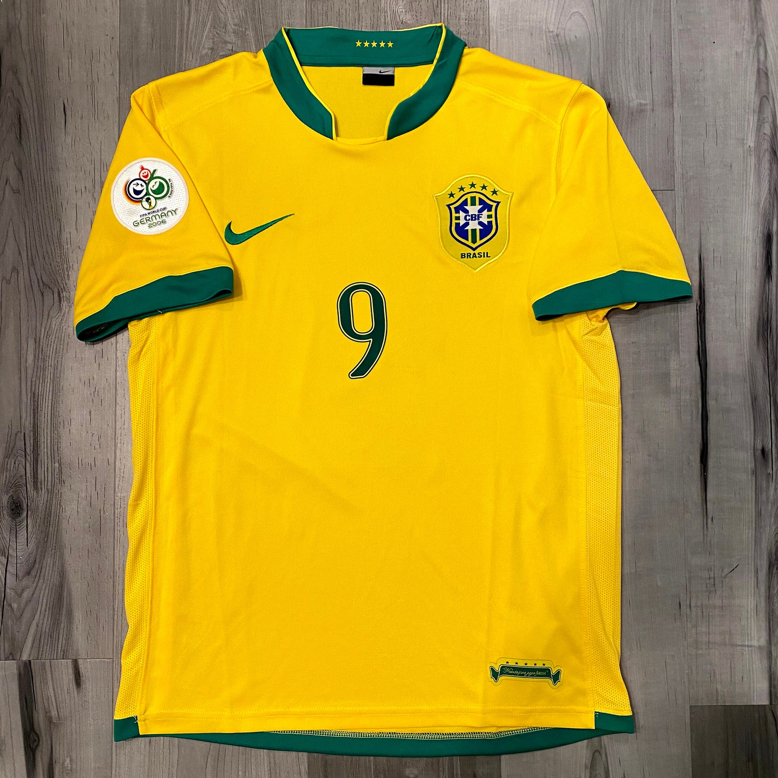 Ronaldo Brazil 2006 World Cup Jersey R9 WC Patches Medium | Etsy