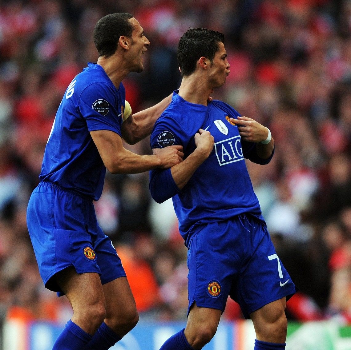 Ronaldo Manchester United UEFA 2008 2009 Blue Jersey SIZES | Etsy