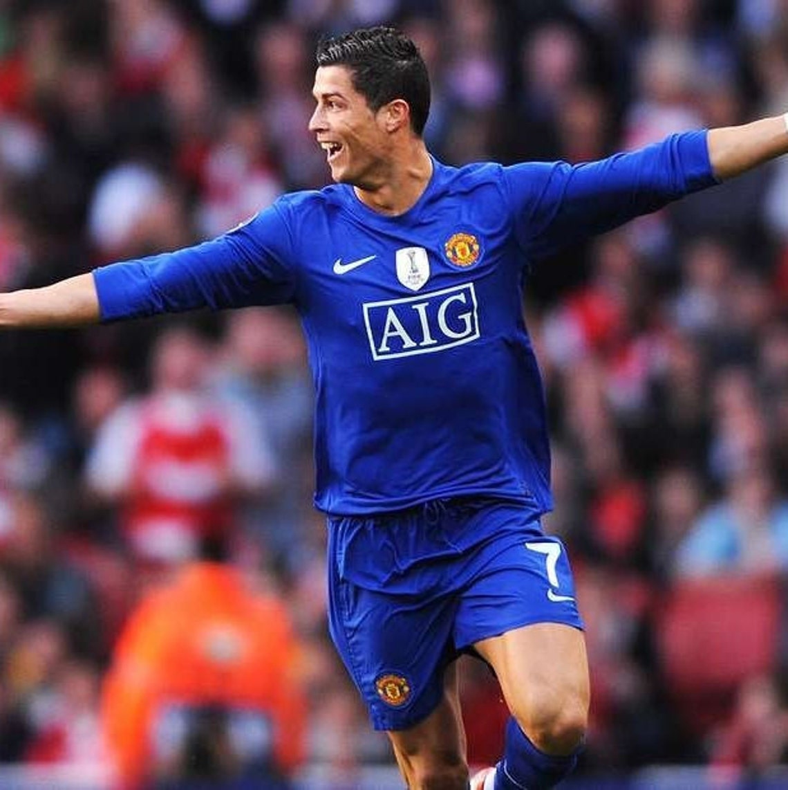 Ronaldo Manchester United UEFA 2008 2009 Blue Jersey SIZES - Etsy