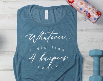 Funny Burpee Workout Tank: Sarcastic Gym Shirt, Fitness Gift
