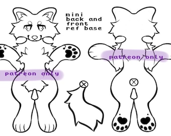 canine anthro Referenzseite - Base / Ausmalzeichnung