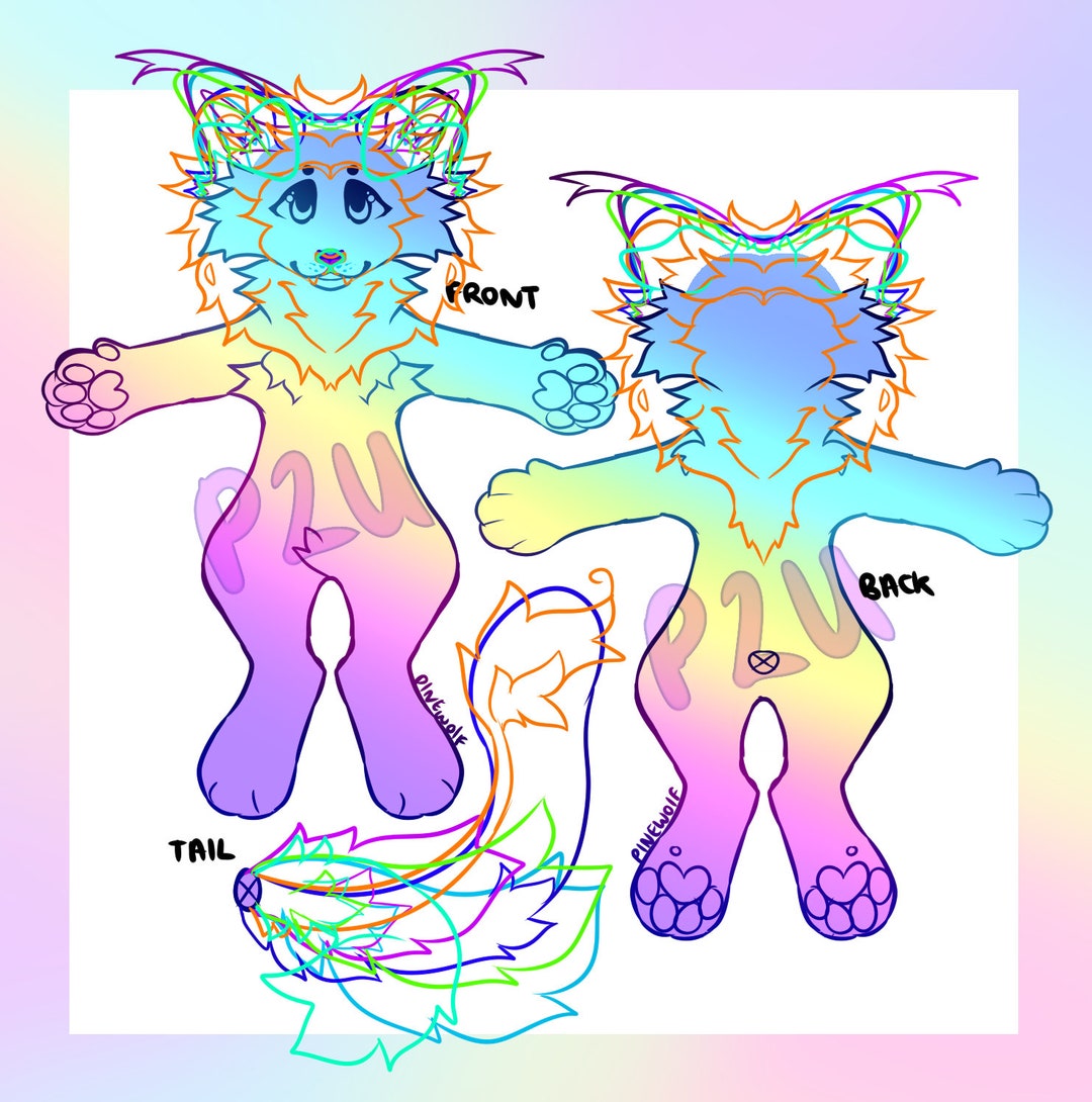 Chibi Furry Anthro Base (6 Options) - Base / Lineart - Etsy