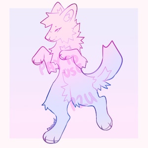 anthro canine furry - base / lineart