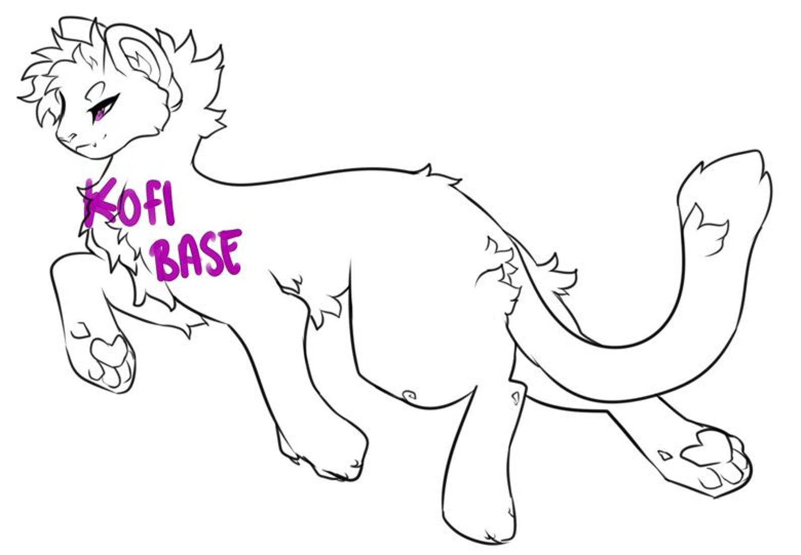 Feral Big Cat - Base / Lineart - Etsy
