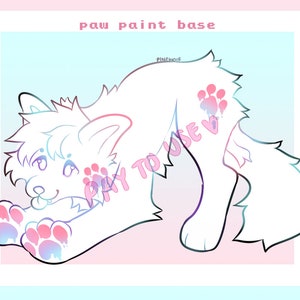 paint paws puppy - base / lineart
