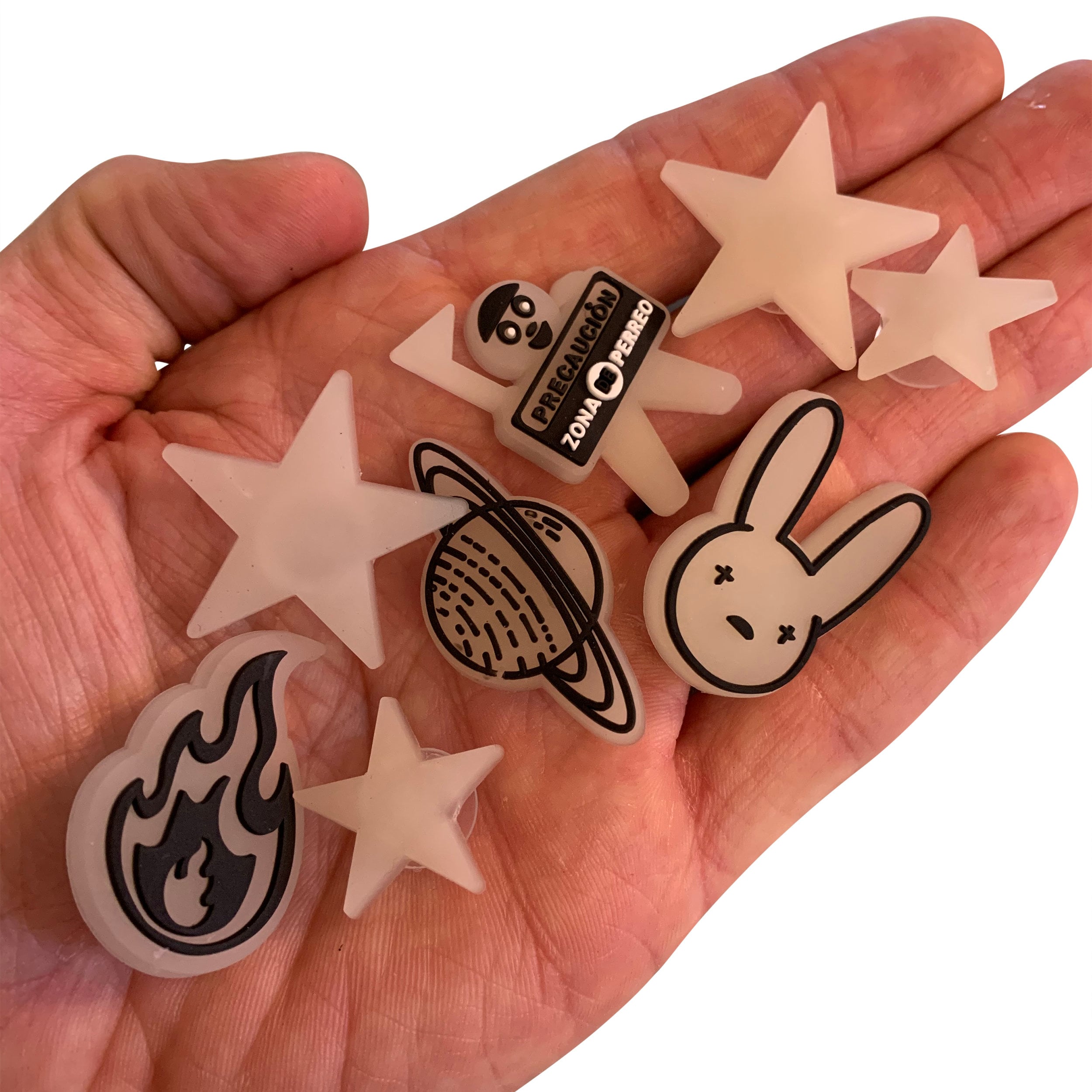 Bad bunny glow in the dark jibbitz hot sale