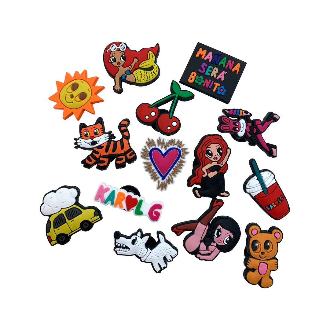 Karol G Charms for Crocs Exclusive 14 Pack Set Manana Sera Bonita Shoe