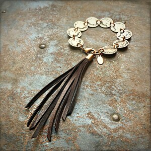 Western Bracelet, Indian Head Penny, Southwest Bracelet, Indian Head Cent, Jewelry Western, Fringe Bracelet, Bracelet Coins, Penny Bracelet image 6