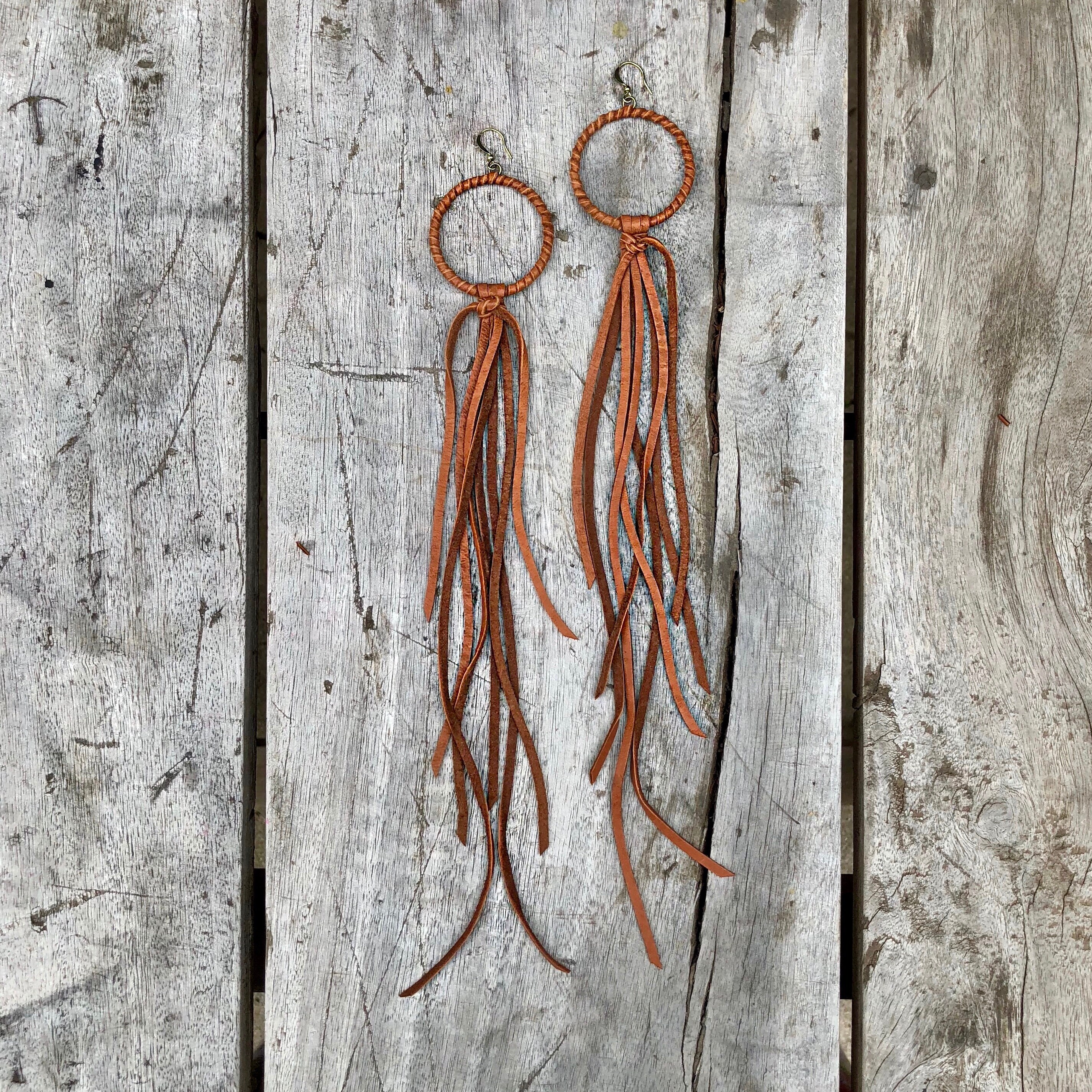 Tassel Hoop Earrings Hoop Earring Bohemian Hoops Boho | Etsy