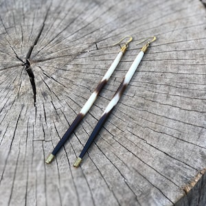 Porcupine Quill Earrings, African Porcupine Quills, Statement Earrings, Capped Porcupine Earrings, Rustic Style, Quill Jewelry, Yellowstone
