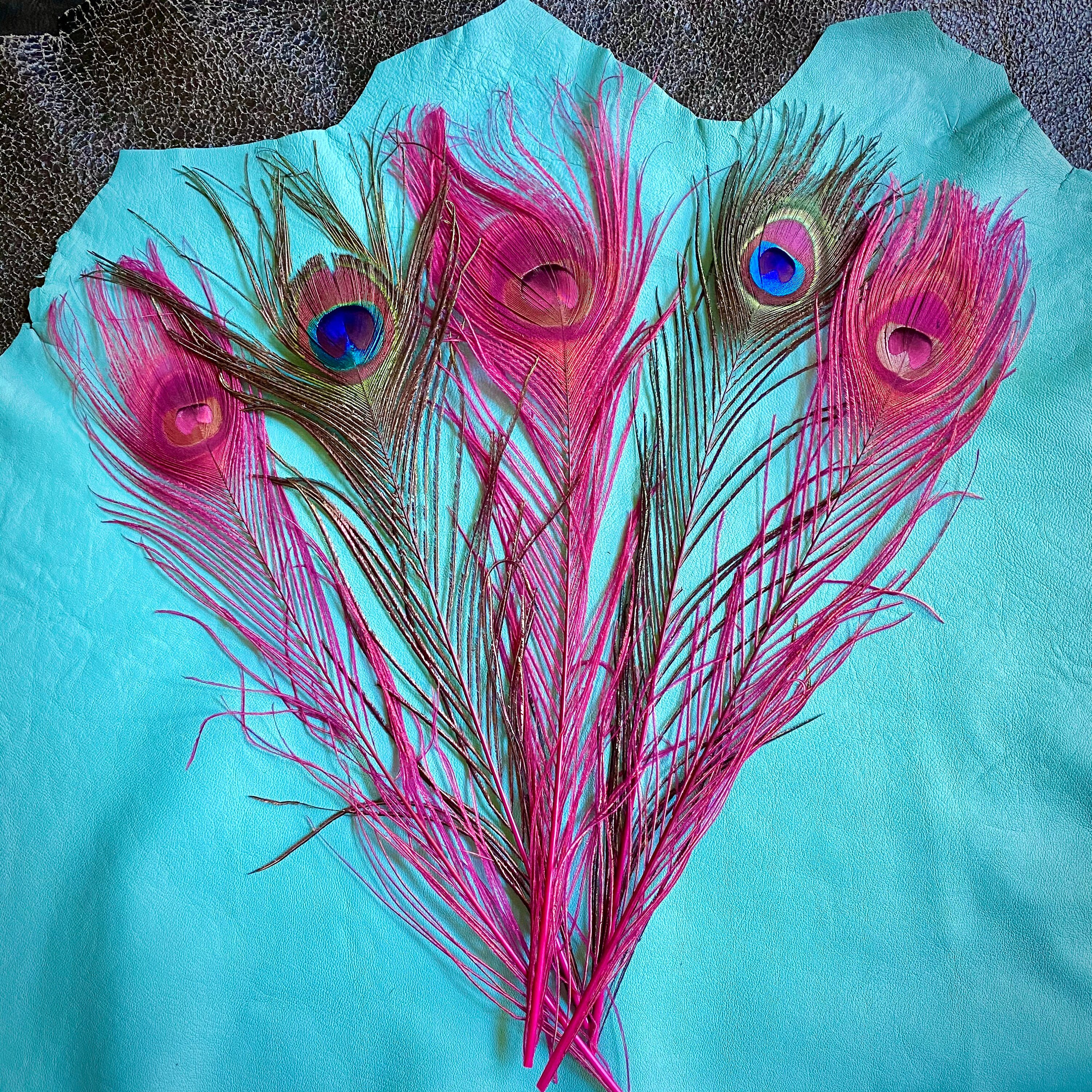 Soarer 300pcs Fuchsia Craft Feathers Bulk - 3-5 Inch Feathers For DIY, Wedding Decor & Dream Catchers