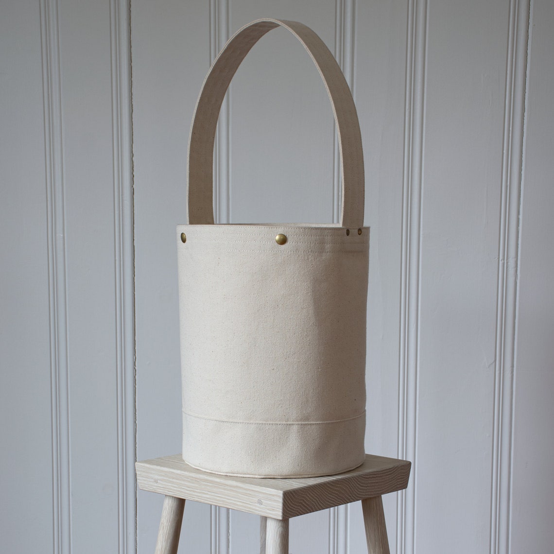 Canvas Bucket Bag Natural Cotton Canvas Handmade in USA Etsy