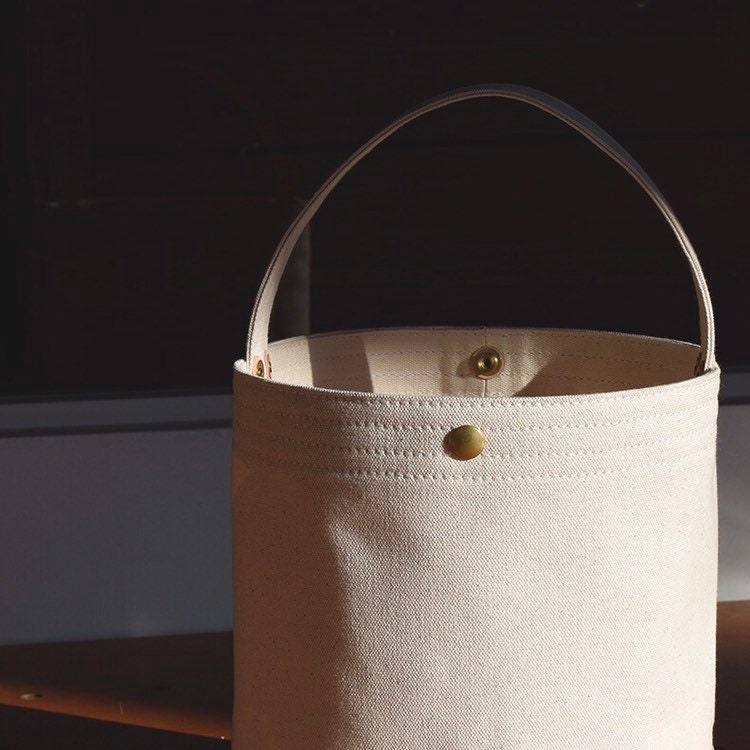Small Canvas Bucket Bag Natural Cotton Canvas Handmade in Etsy