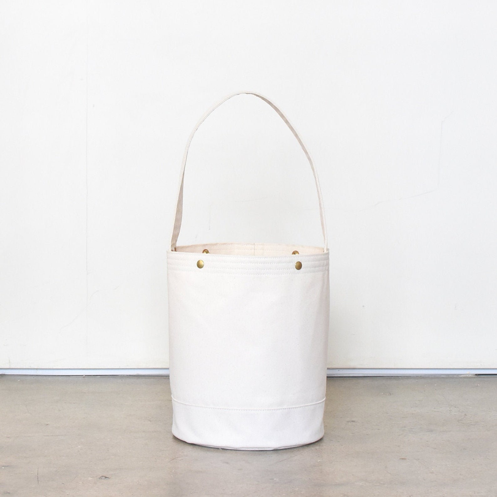 Canvas Bucket Bag Natural Cotton Canvas Handmade in USA Etsy