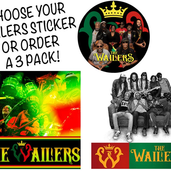 3 PACK SALE FOR 9 Dollars!! The Wailers Stickers, Photography, Fine Art, Roots, Rock, Reggae, Bumper Stickers, Bob Marley, Jamaica