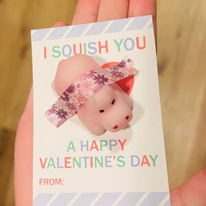Classroom Valentine Cards – Squishy Valentine – Valentine Favor Tags – Non-Candy Valentine – Toy Valentine - Instant Download