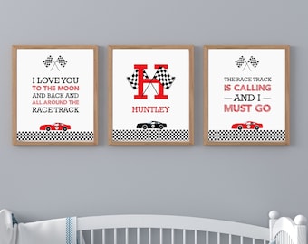 Race car wall art  –Boys room prints – Race car boy room decor – Car bedroom – Race car nursery