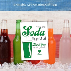 Sprite oder 7Up Soda-lightful Dankeschön-Geschenkanhänger – Druckbare Soda-Karte für Lehrer, Mitarbeiter, Mitarbeiter und Freiwillige – Geschenkidee für Soda-Liebhaber PNG