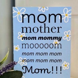 Instant Download Funny Mother's Day card – thank you greeting card – daisy card – last minute cards – Mothers Day Quotes About Being a Mom