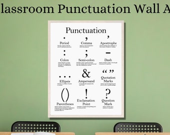 Poster Interpunktion - Englische Klassenzimmer Wandkunst (Digitaler Download)