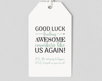 Funny Coworker Gift Tag – Gift Tags for Coworkers – Coworker Leaving Gift –  Funny Printable Gift Tags