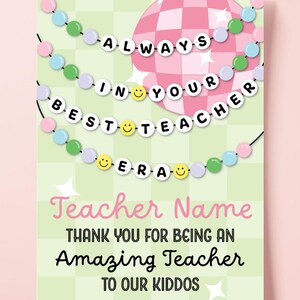 Custom In Your Teacher Era, Teacher Appreciation Posters, Customizable Printable Signs, Teacher Gifts for Appreciation Week Decor