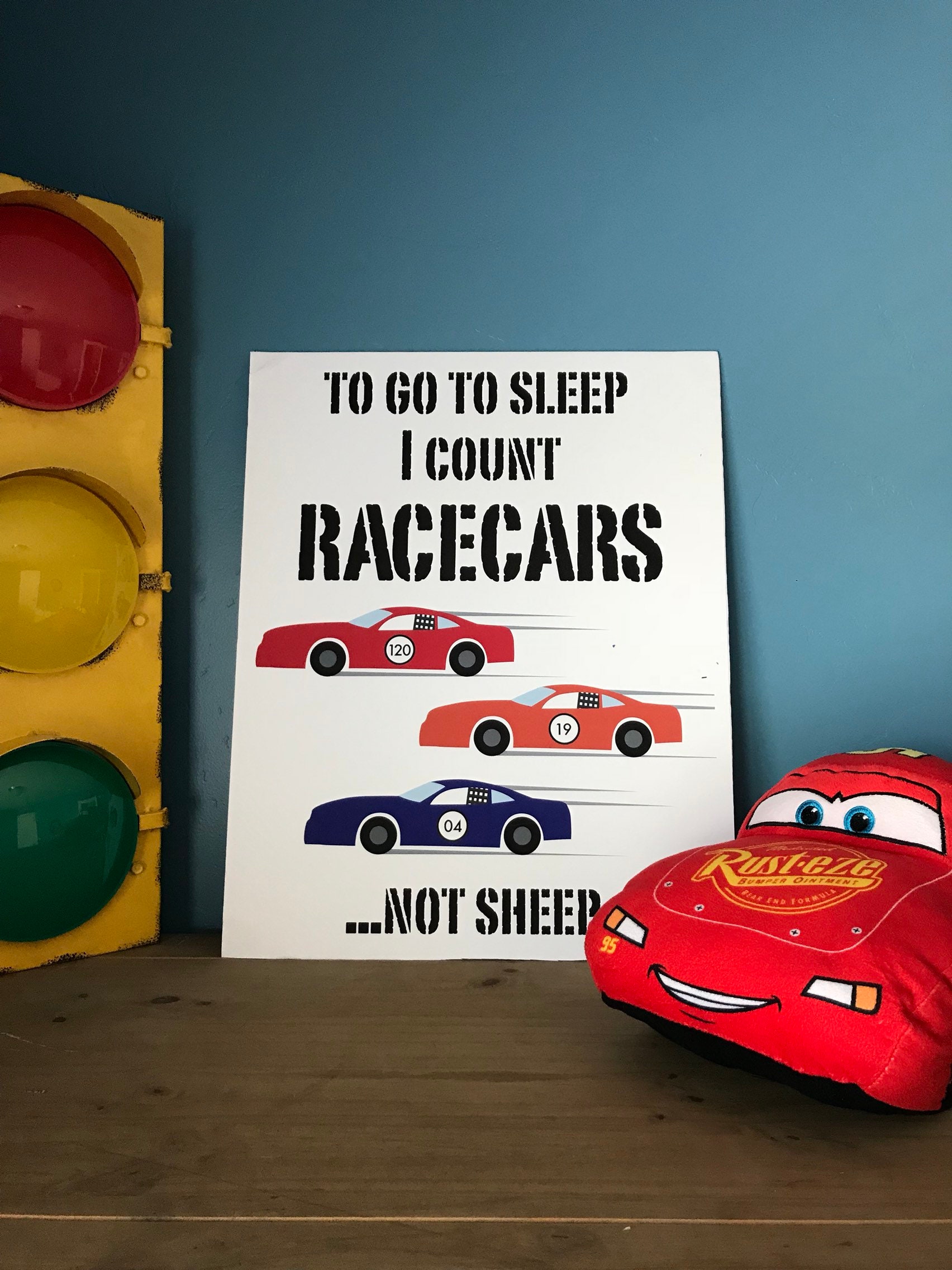 Race Car Nursery Printable Boys Room Decor Cars Themed - Etsy