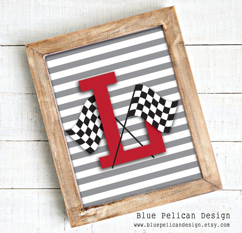Brothers Race Car Wall Art Car Theme Wall Art Letter Wall Etsy