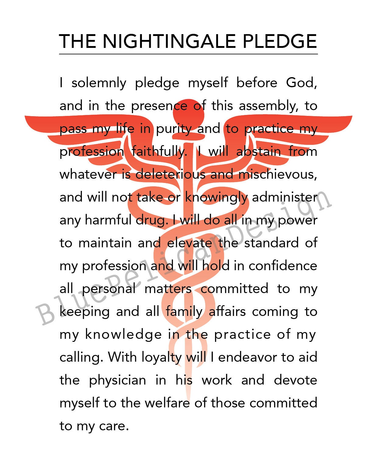 The Nightingale Pledge Printable Gift for Nurse Nurse Etsy